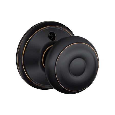 Schlage Schlage Georgian Aged Bronze Dummy Knob Right or Left Handed F170GEO716